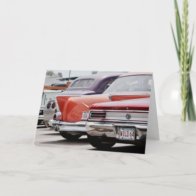 Vintage American Classic Car Lover's Notecard (Front)