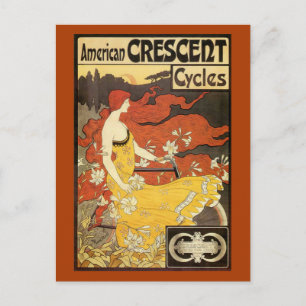 Vintage American Crescent Cycles Advertisement Postcard