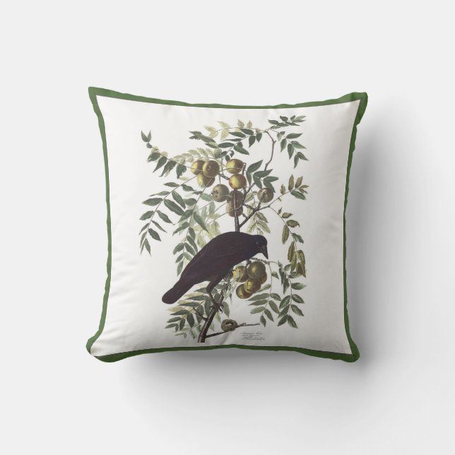 Vintage American Crow Pillow (Front)