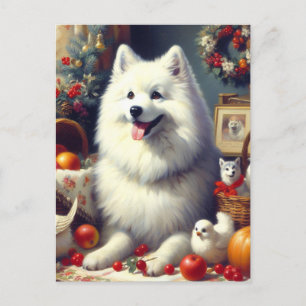 Vintage American Eskimo Painting Postcard
