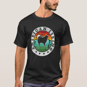 Vintage American Eskimo Retro Dog Mum Dad T-Shirt