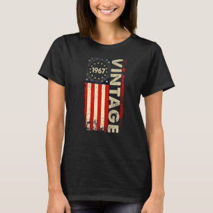Vintage American Flag 1967 Birthday Women Men T-Shirt