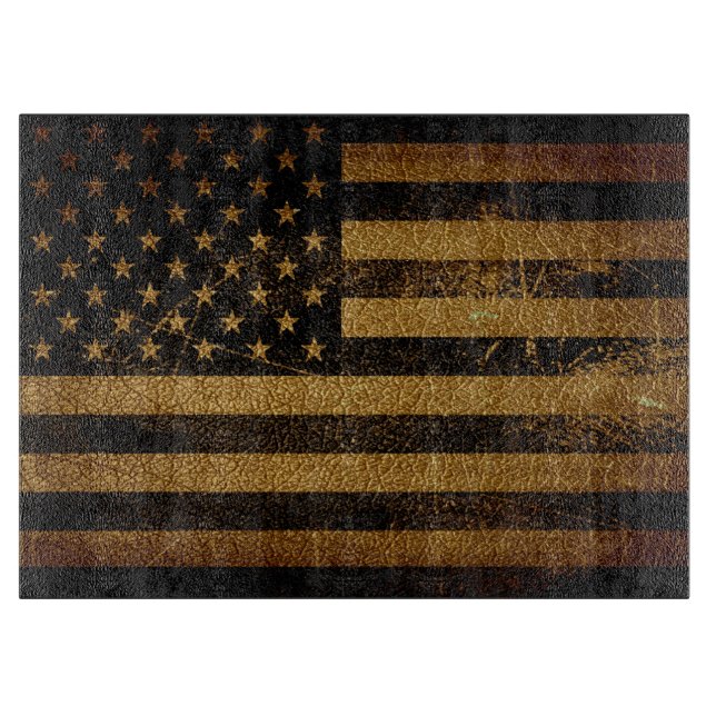 Vintage American Flag #3 Cutting Board (Front)