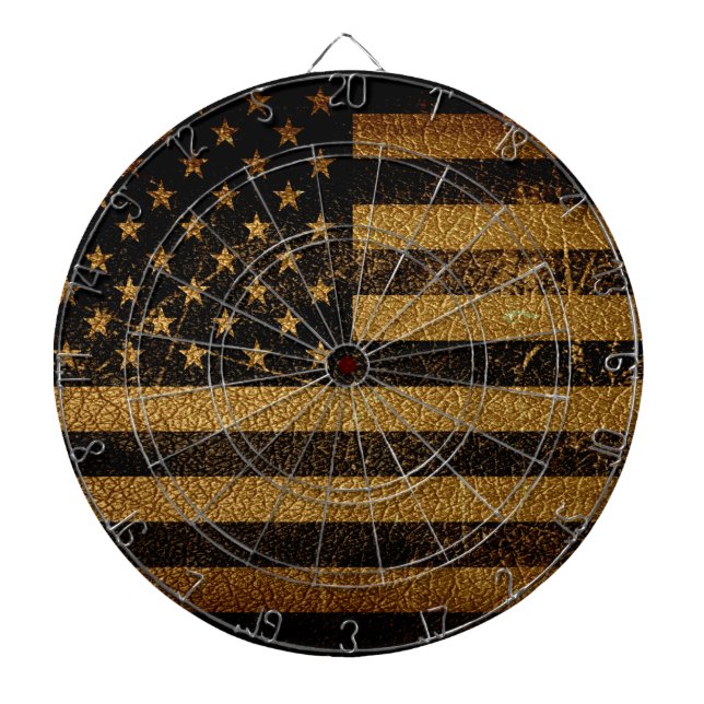 Vintage American Flag #3 Dartboard (Front)