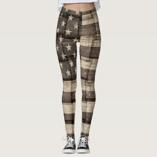 Vintage American Flag #4 Leggings
