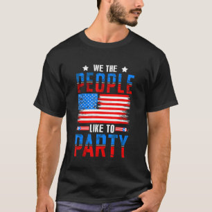 Vintage American Flag 4th July - We The People Lik T-Shirt