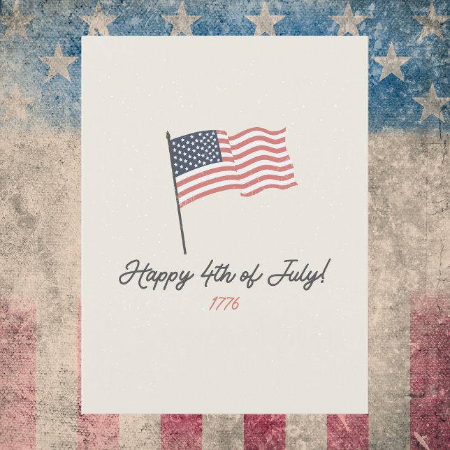 Vintage American Flag 4th of July Postcard (Creator Uploaded)