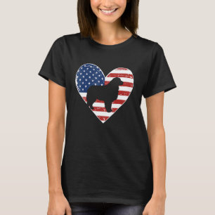 Vintage American Flag 4th Of July Pyrenees Dad Mum T-Shirt