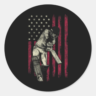 Vintage American Flag 4th Of July Tee Gift Classic Round Sticker