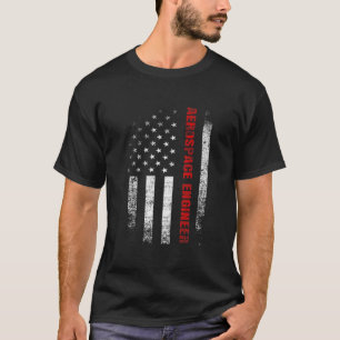 Vintage American Flag Aerospace Engineer Apparel M T-Shirt