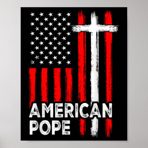 Vintage American Flag American Catholics First Ame Poster