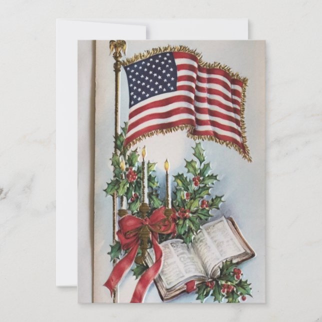 Vintage American Flag And Bible Freedom Holiday Ca (Front)