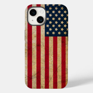Vintage American Flag Apple iPhone 14 Case