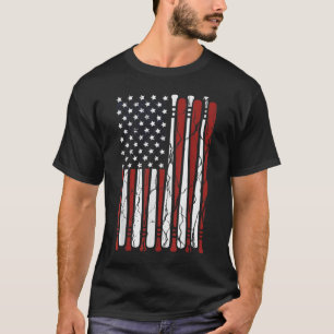 Vintage American Flag Baseball Men Boys Apparel Da T-Shirt