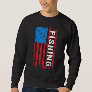 Vintage American Flag Bass Fishing Cool Fish 4th O Sweatshirt