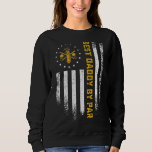 Vintage American Flag Best Daddy By Par Funny Golf Sweatshirt