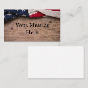 Vintage American Flag Border Business Card