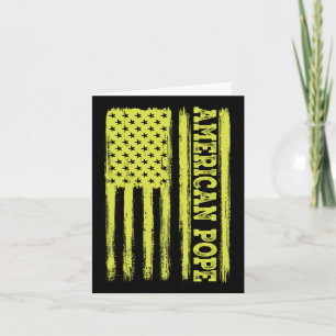 Vintage American Flag Catholic First American Pope Card