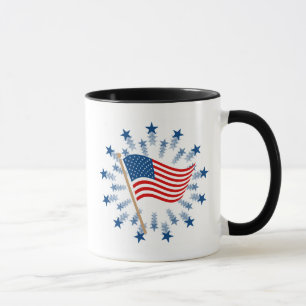 Vintage American Flag Clip Art Mug
