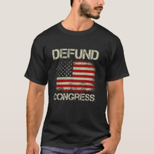 Vintage American Flag Defund Congress T-Shirt