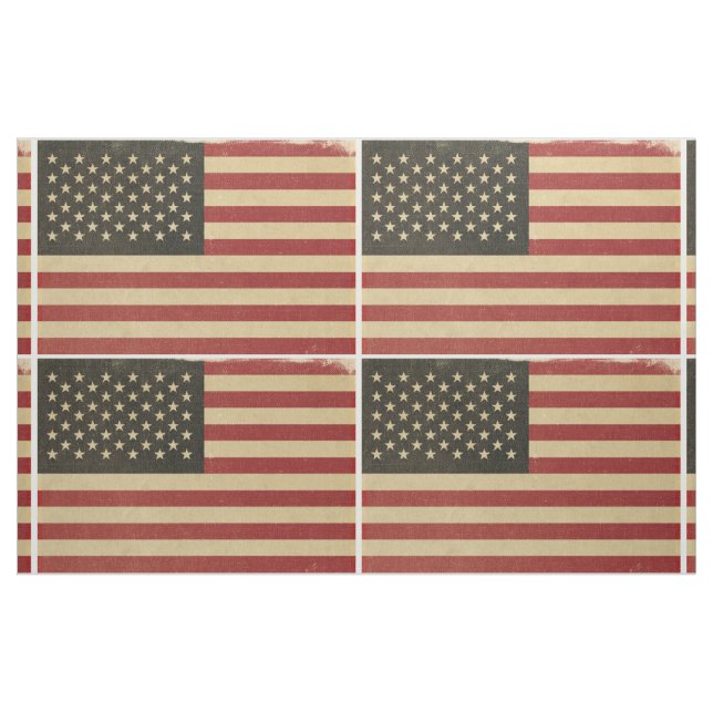 Vintage American Flag Fabric (Yard)