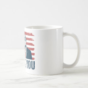 Vintage American Flag Funny Trump Thank you Coffee Mug