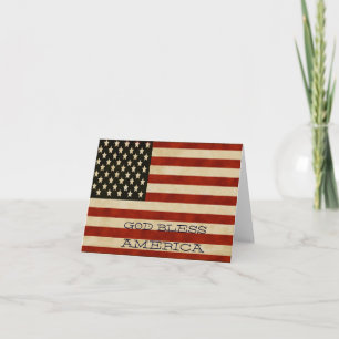 Vintage American Flag GIFTS Card