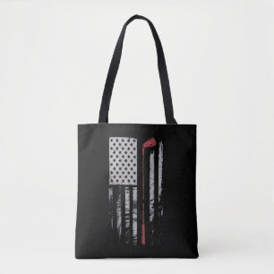 Vintage American Flag Golf Club Gift Golfer Tote Bag