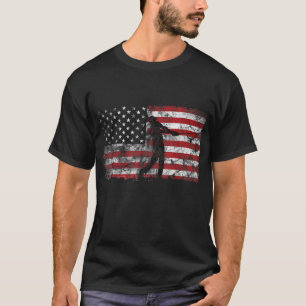 Vintage American Flag Golf Cool Golf 4th Of July G T-Shirt