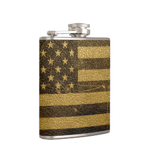 Vintage American Flag Hip Flask