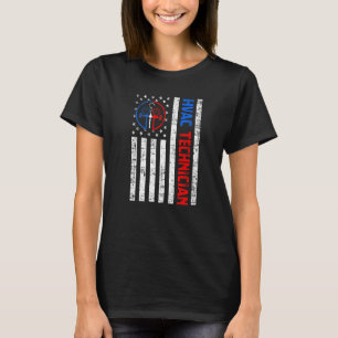 Vintage American Flag HVAC Technician USA Flag HVA T-Shirt