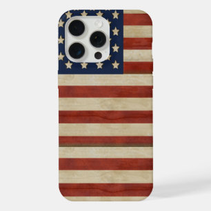 Vintage American Flag iPhone 15 Pro Max Case