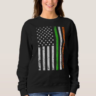 Vintage American Flag Ireland Patriotic Irish Men Sweatshirt