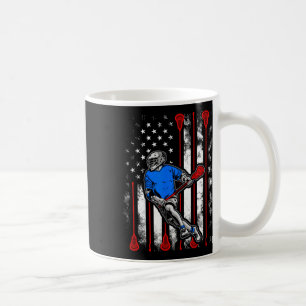 Vintage American Flag Lacrosse Youth Apparel1  Coffee Mug