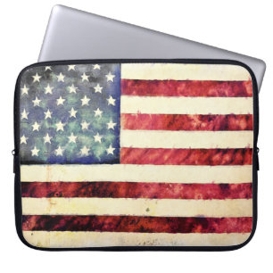 Vintage American Flag Laptop Sleeve