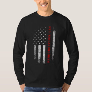 Vintage American Flag Mechanical Engineer Apparel T-Shirt