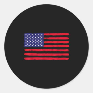 Vintage american flag memorial day veterans classic round sticker