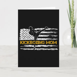 Vintage American Flag Mma Kickboxing Fighter Mom S Card