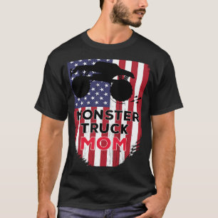 Vintage American flag Monster Truck Mum mothers da T-Shirt