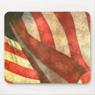 Vintage American Flag Mouse Pad