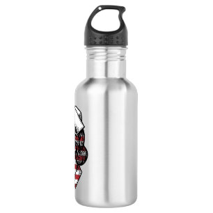 Vintage American Flag Nurse Profile Vector Design_ 532 Ml Water Bottle