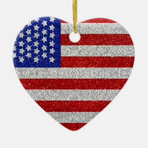 Vintage American Flag Ornament