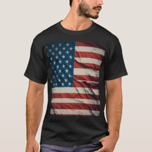 Vintage American Flag Patriotic USA Pride  T-Shirt