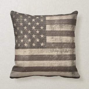 Vintage American Flag Pillow