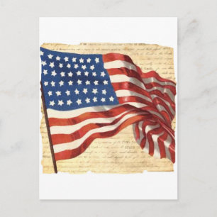 Vintage American Flag Postcard