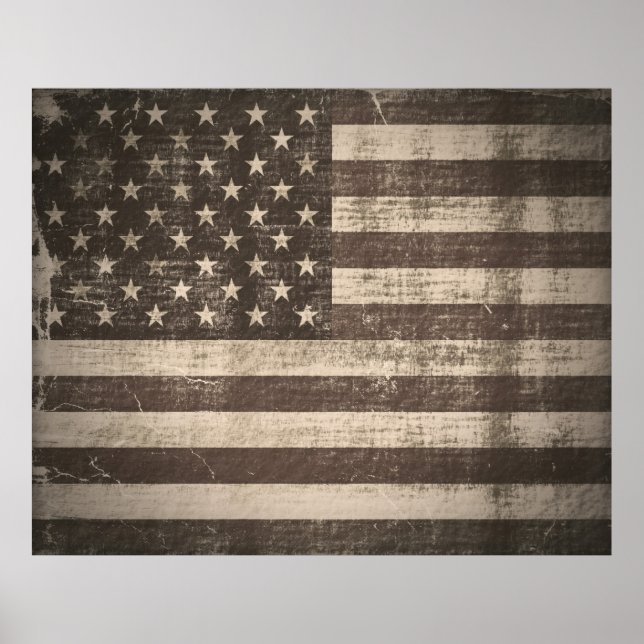 Vintage American Flag Poster (Front)