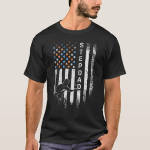 Vintage American Flag Proud Ping Pong Stepdad Tabl T-Shirt