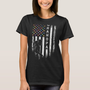 Vintage American Flag Proud Pool Billiard Snooker T-Shirt