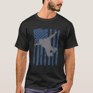 Vintage American Flag Skydiving T-Shirt