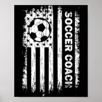 Vintage American Flag Soccer Coach Football Fans T